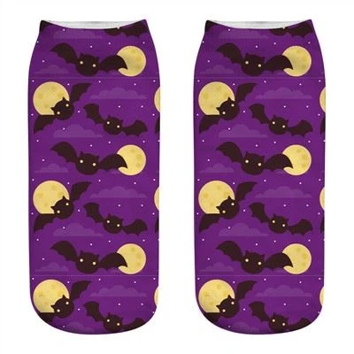 3D-Halloween-Kürbis-Drucksocken